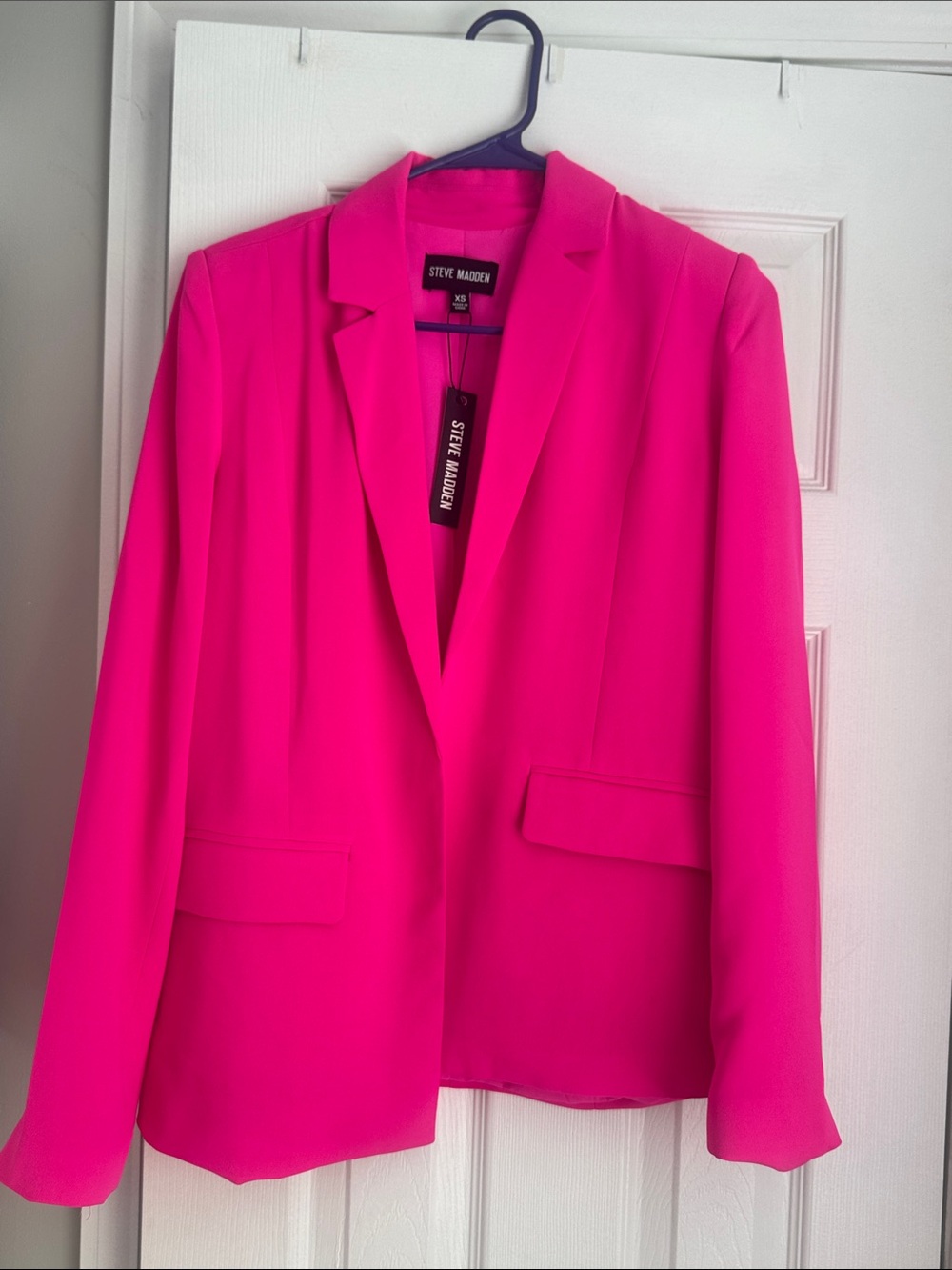 Steve Madden Bright Pink Tailored Blazer XS